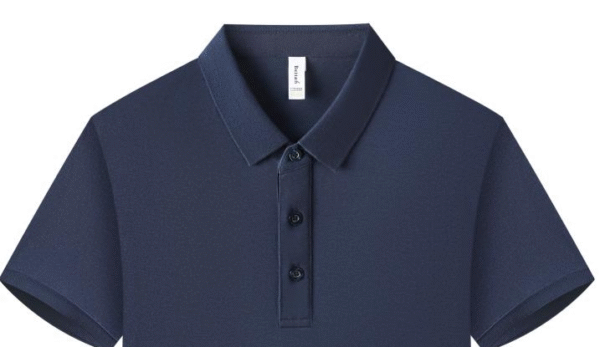 2025 New Leisure Royal blue short-sleeved lapel T-shirt - Image 3