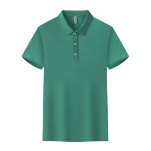 2025 New Leisure Green short-sleeved lapel T-shirt