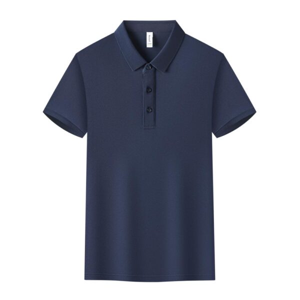 2025 New Leisure Royal blue short-sleeved lapel T-shirt