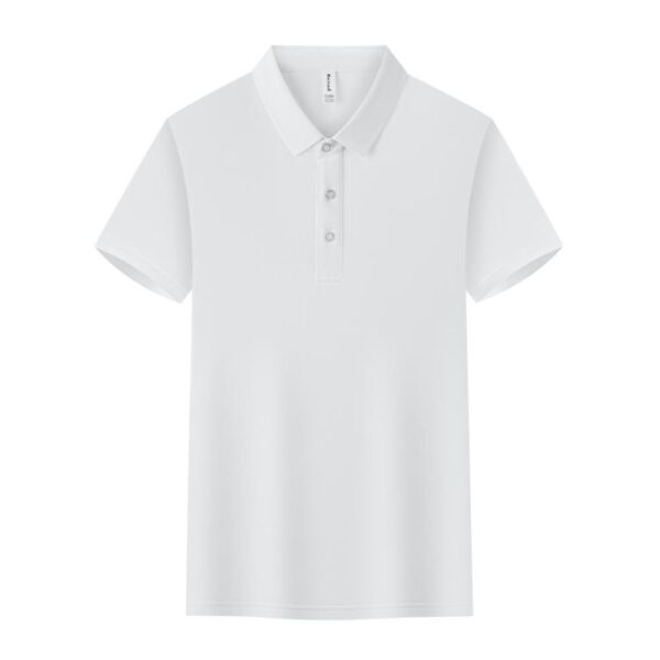 2025 New Leisure White Short-sleeved lapel T-shirt