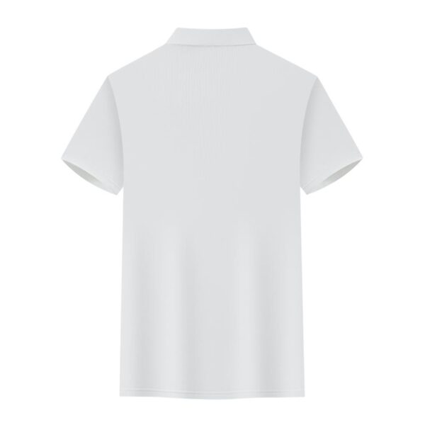 2025 New Leisure White Short-sleeved lapel T-shirt - Image 2
