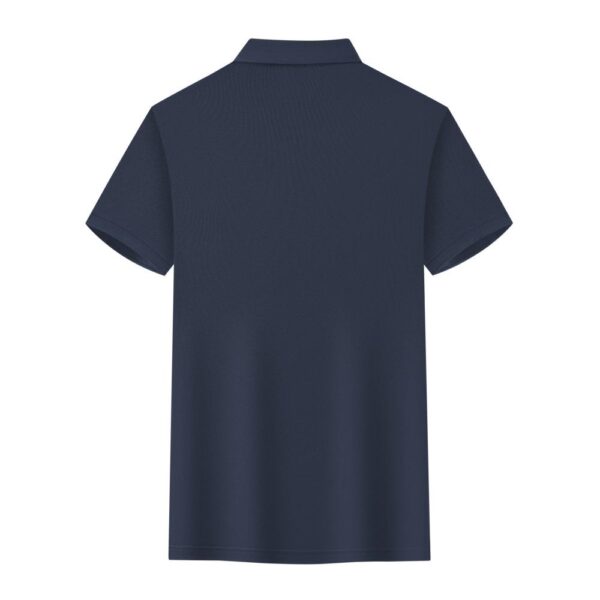 2025 New Leisure Royal blue short-sleeved lapel T-shirt - Image 2