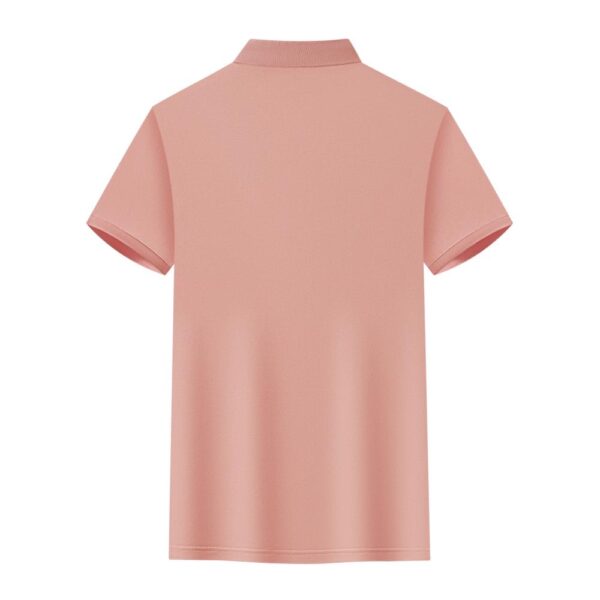 2025 New Leisure Pink  Short-sleeved lapel T-shirt - Image 2