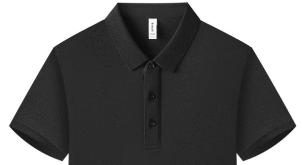2025 New Leisure black Short-sleeved lapel T-shirt - Image 2